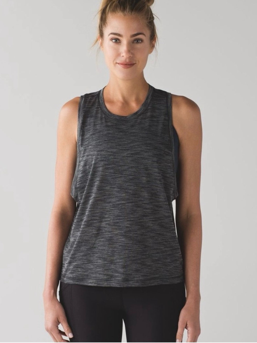 Lululemon Cardio Squad Tank II- Heathered Black, Size 6
